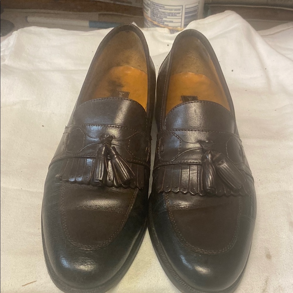 Johnston & Murphy Brown Leather Tassel Loafers